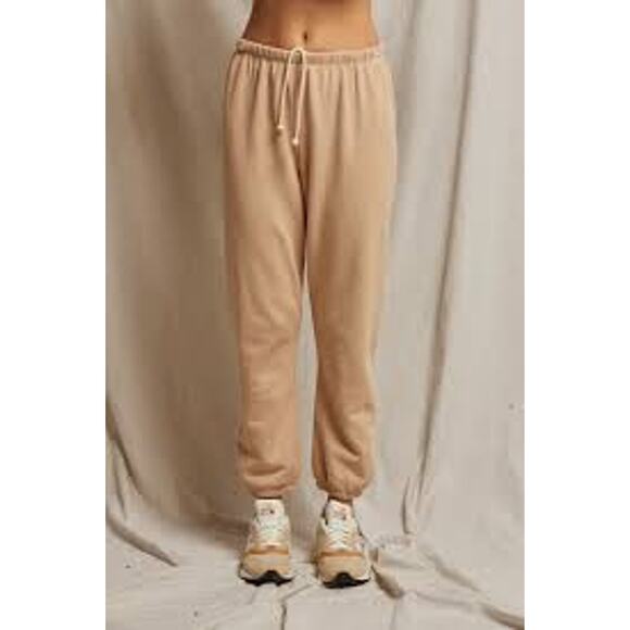 Perfect White Tee Johnny Sweatpants Medium Sand Dune Tan French Terry B25-john - Picture 3 of 8
